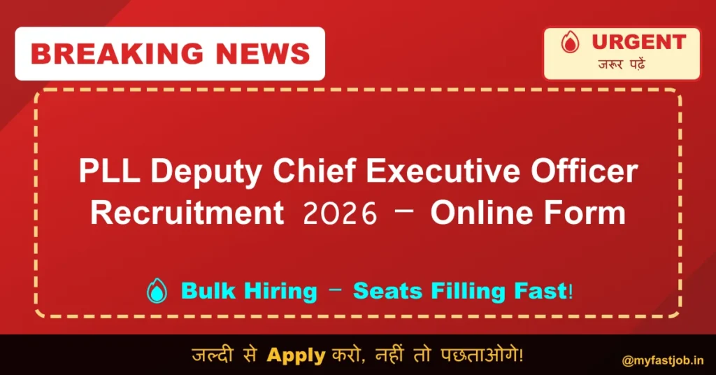 PLL Deputy Chief Executive Officer Recruitment 2026 – Online Form